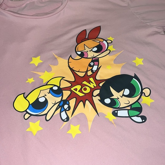 Oversized pink powerpuff girls size small tee - Picture 2 of 6